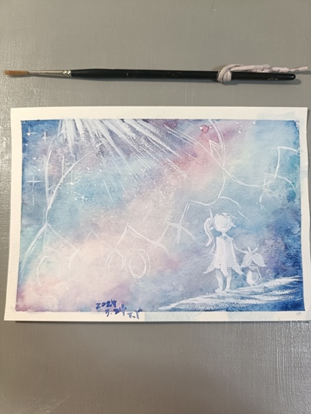 【Genshin Impact】Hand-painted Original Art - Nahida / 【原神】手描き水彩原画 - ナヒーダ