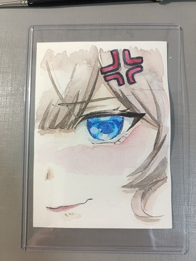 【原神 手描き原画】アルレッキーノ 透明水彩二次創作イラスト 一点物 〜Iris Stories〜