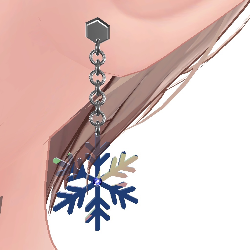 雪の結晶ピアス