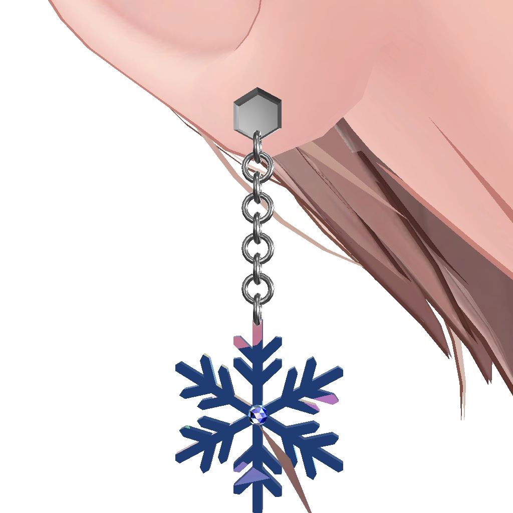 雪の結晶ピアス