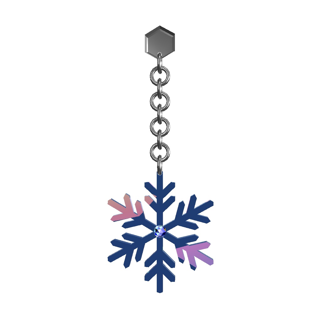 雪の結晶ピアス