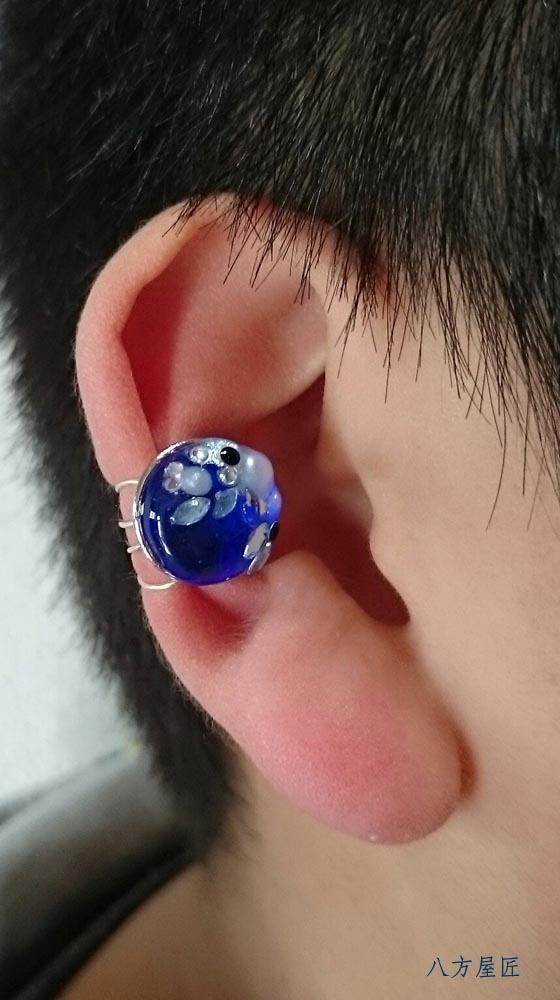 イヤーカフ・藍☆送料無料