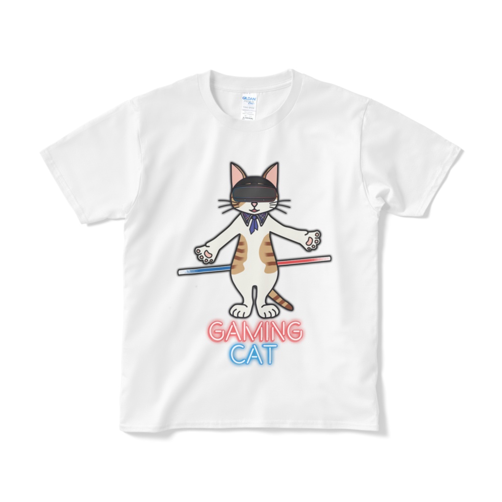 ゲーミング猫Tシャツ(両面Cタイプ)