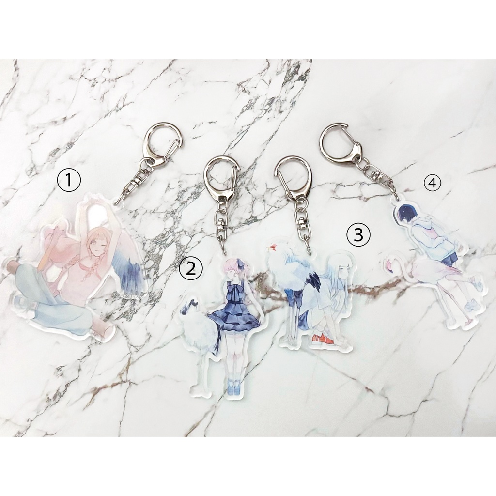 【アクリルキーホルダー】鳥さんと一緒シリーズ【全4種】