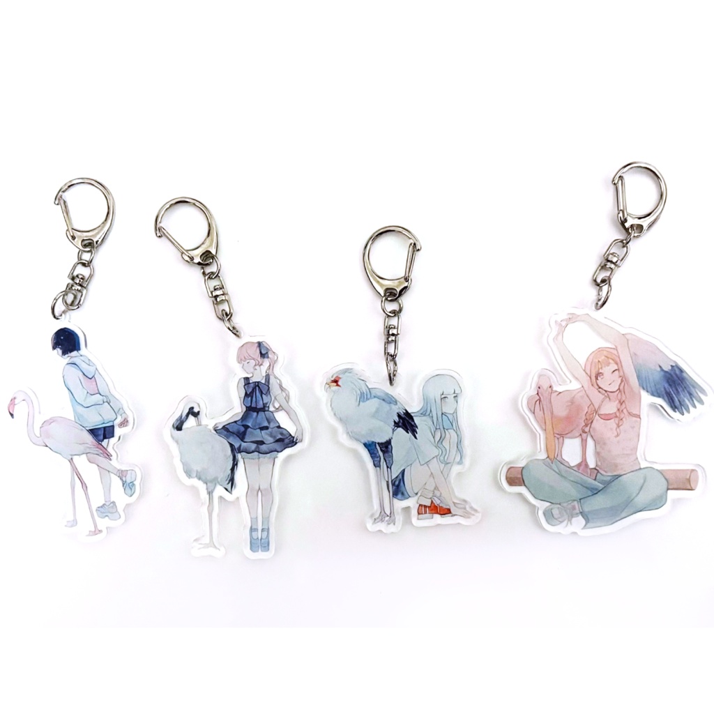 【アクリルキーホルダー】鳥さんと一緒シリーズ【全4種】