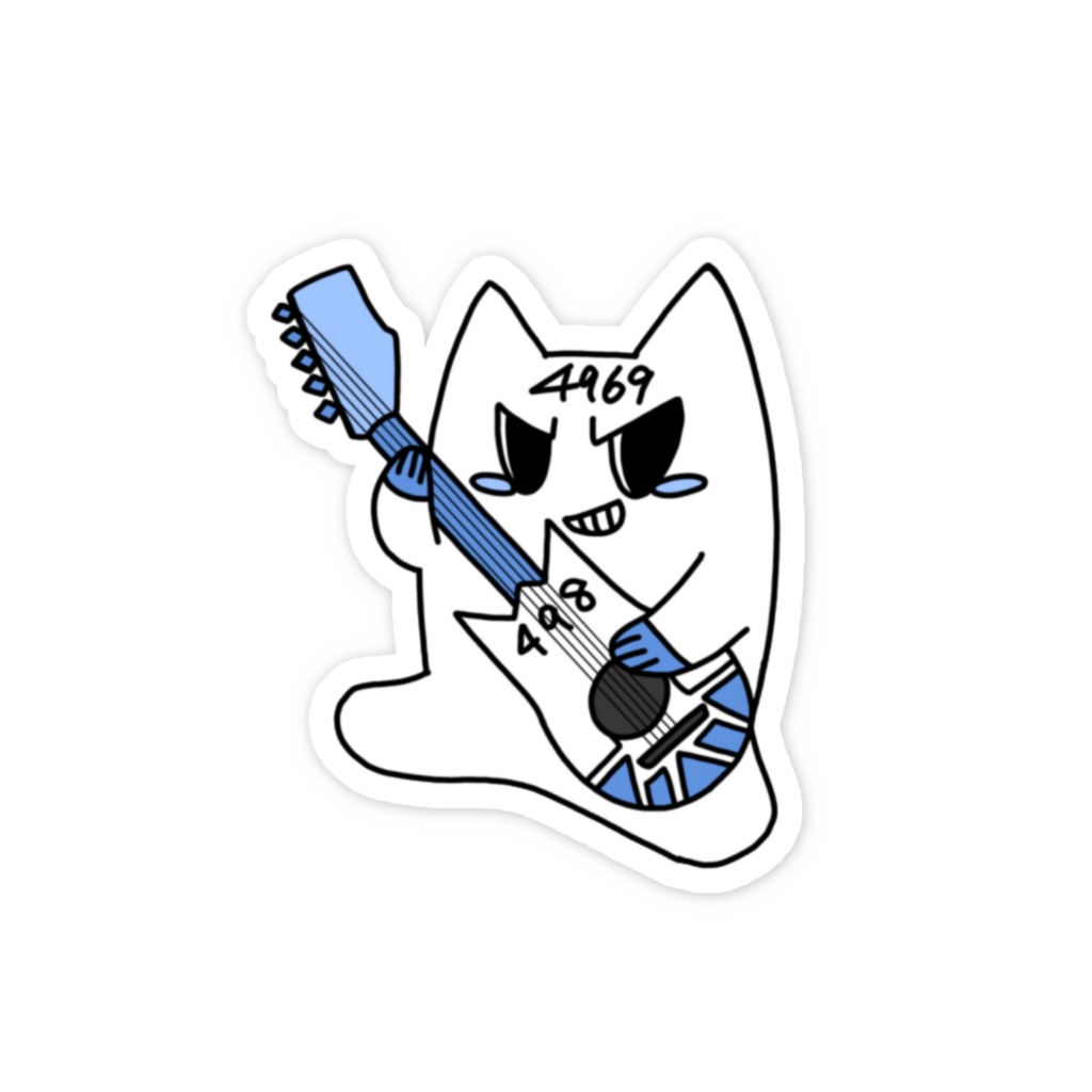 【お試し販売】498ハニワ(ベーシストver)ステッカー