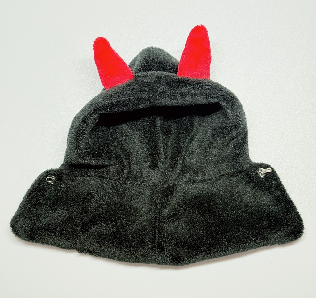 あくまつのケープ(黒赤) 16cmぬい向け