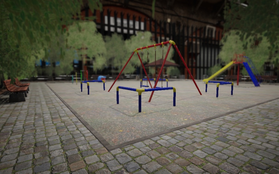 【3D 背景】児童公園【Unity UniversalRP用】