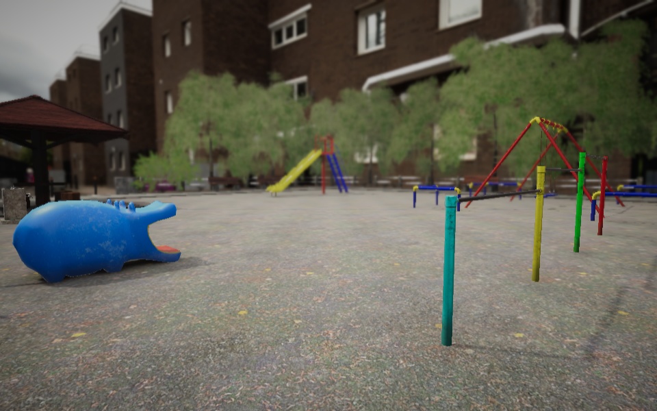 【3D 背景】児童公園【Unity UniversalRP用】