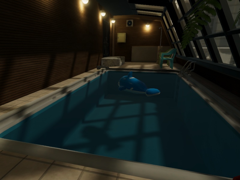 【3D 背景】室内プール【Unity UniversalRP用】