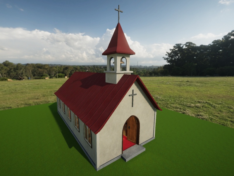 【3D 背景】教会【Unity UniversalRP用】