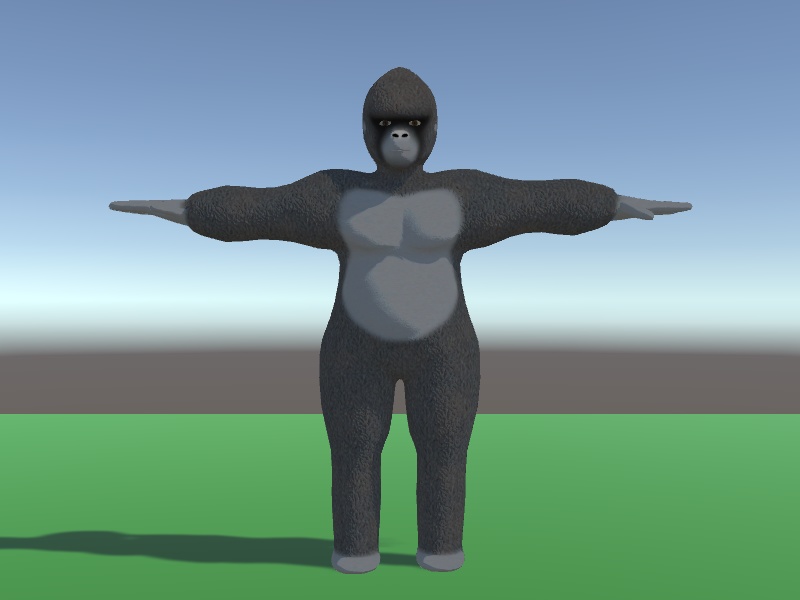 【Unity向け】ゴリラ【3Dモデル】