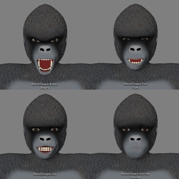 【Unity向け】ゴリラ【3Dモデル】