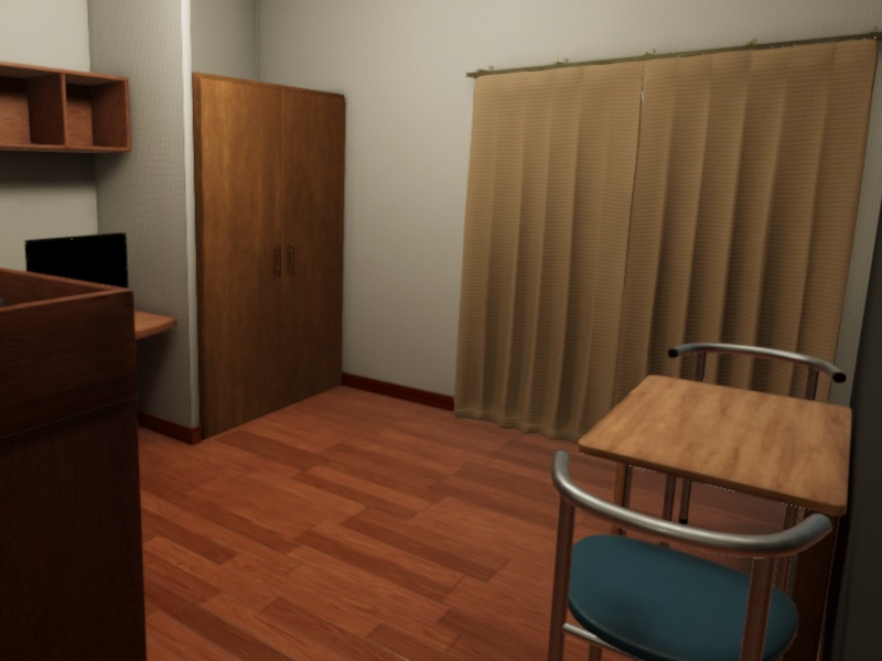 【3D 背景】1Kアパート【Unity UniversalRP用】