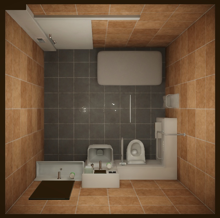 【3D 背景】多目的トイレ【Unity UniversalRP用】