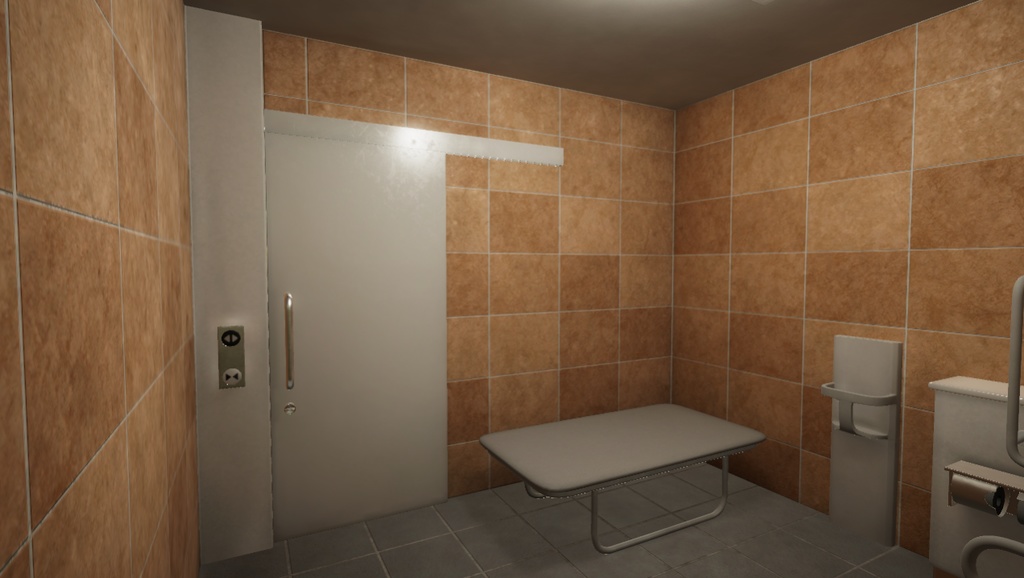 【3D 背景】多目的トイレ【Unity UniversalRP用】