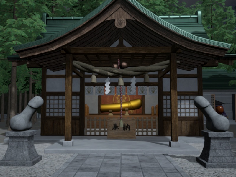 【3D 背景】男根神社【Unity UniversalRP用】