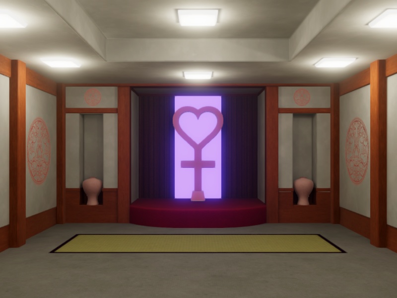【3D 背景】カルト宗教の礼拝堂【Unity UniversalRP用】
