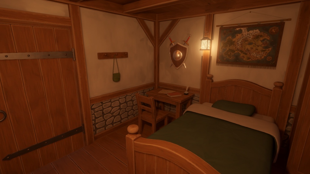 【3D 背景】冒険者の部屋【Unity UniversalRP用】