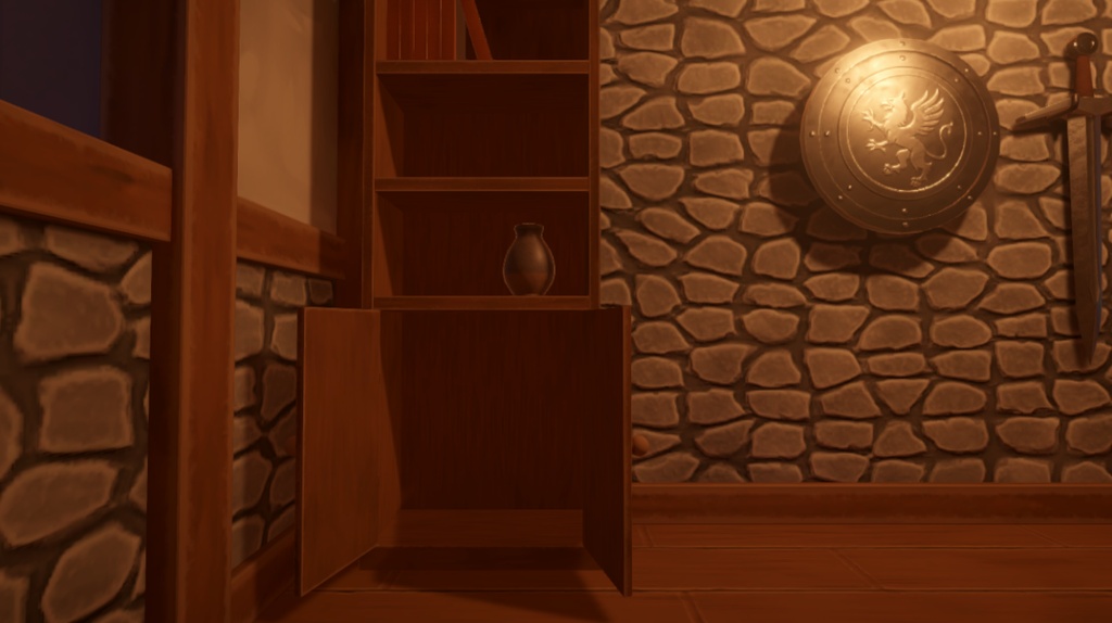 【3D 背景】冒険者の部屋【Unity UniversalRP用】