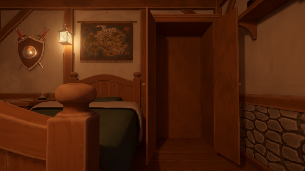 【3D 背景】冒険者の部屋【Unity UniversalRP用】