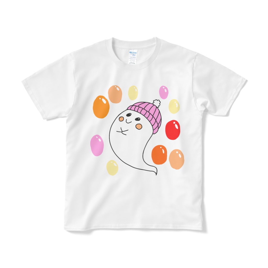 ぽんにゃりおばけちゃん 風船Tシャツ