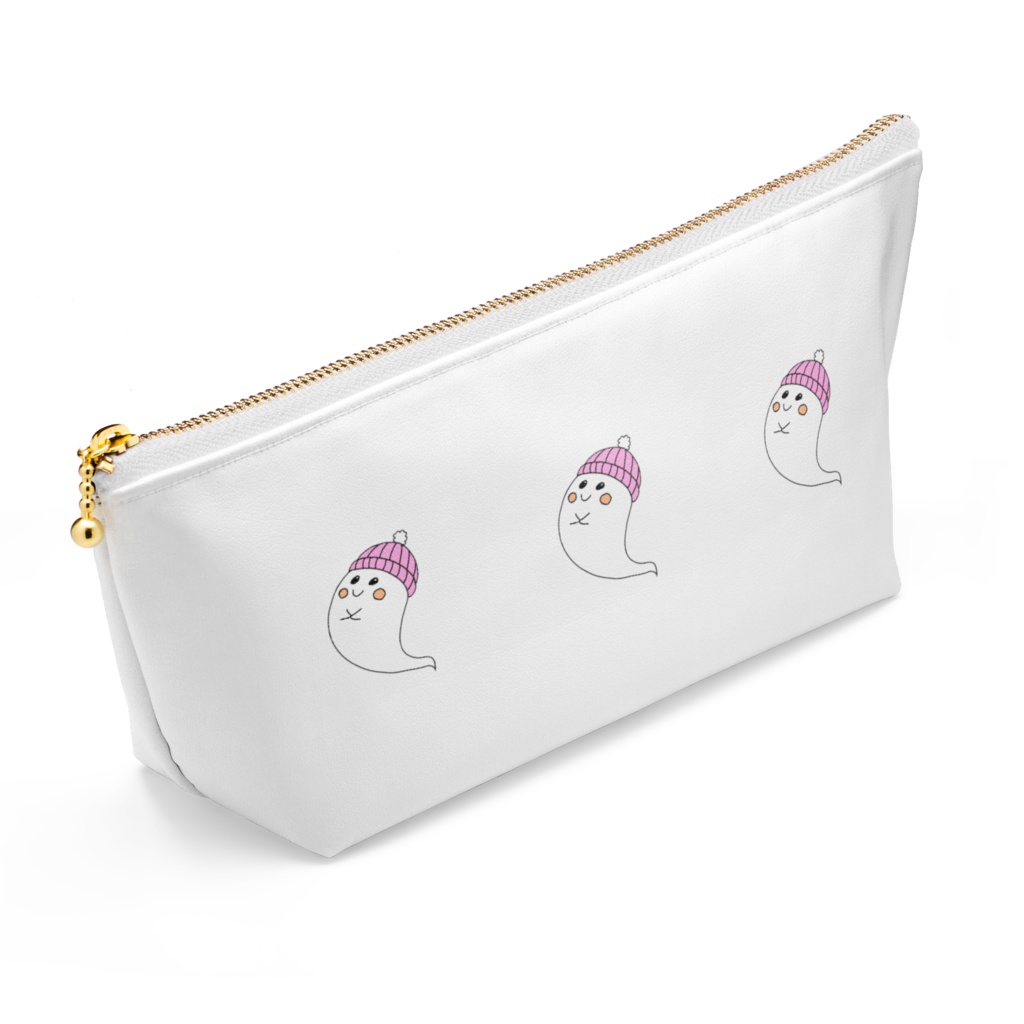 ふわっとぽんにゃりおばけちゃん ポーチ