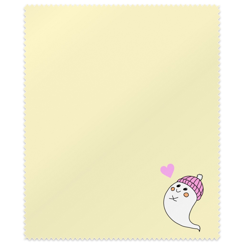 【pixivFACTORY直送】ふわっとぽんにゃりおばけちゃん　メガネ拭き