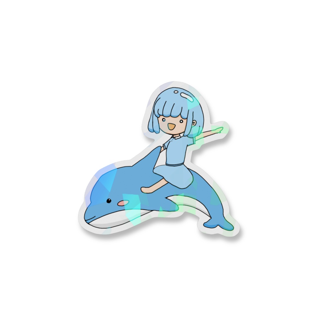 【誕生日記念】イルカ幸ホログラムスマホステッカー
