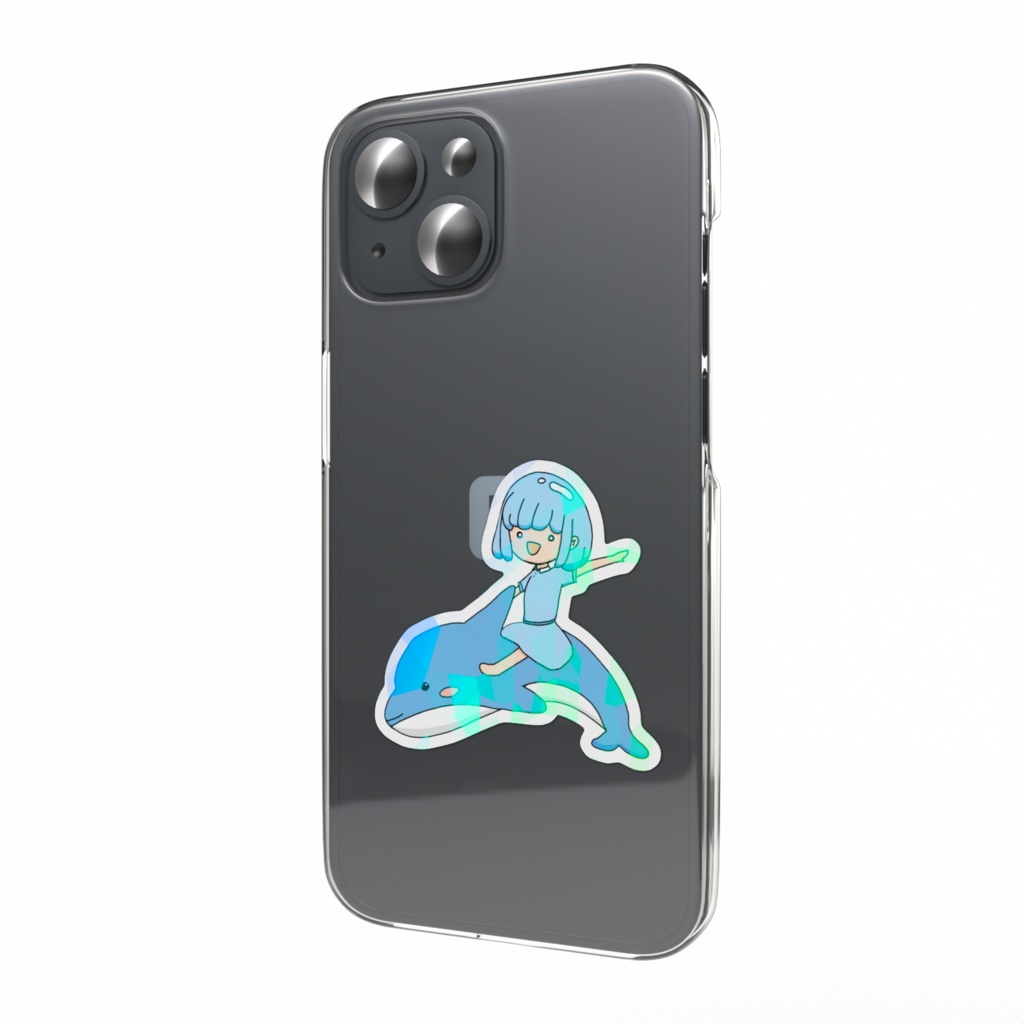 【誕生日記念】イルカ幸ホログラムスマホステッカー