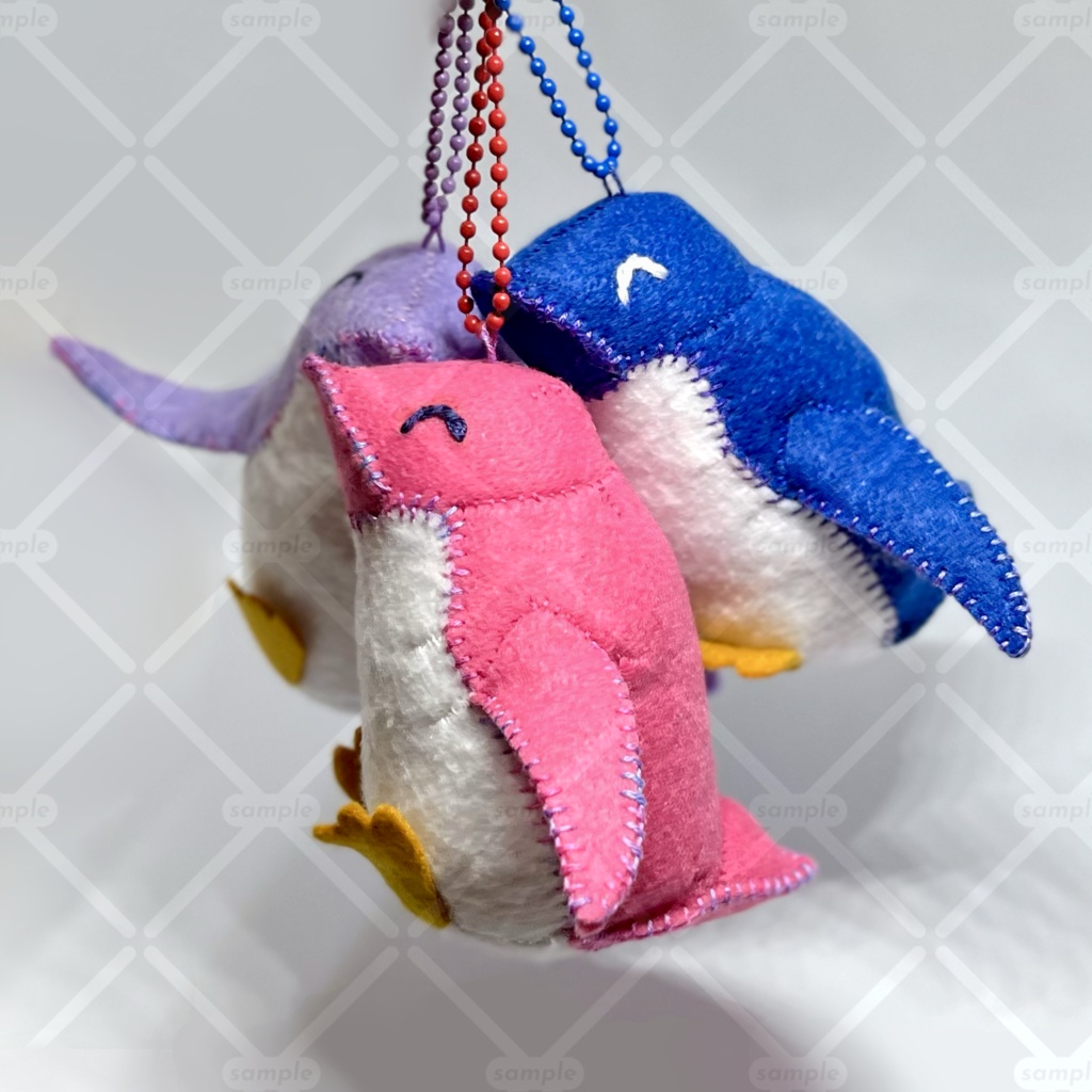 にっこりカラフルペンギンマスコット