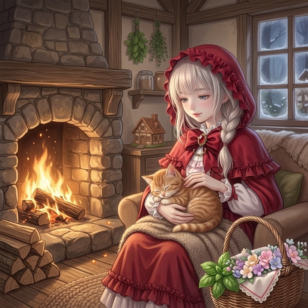 赤いフードの少女 AIイラスト集  10作品②