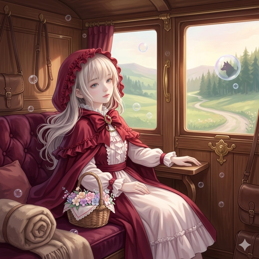 赤いフードの少女　AIイラスト集10枚セット6