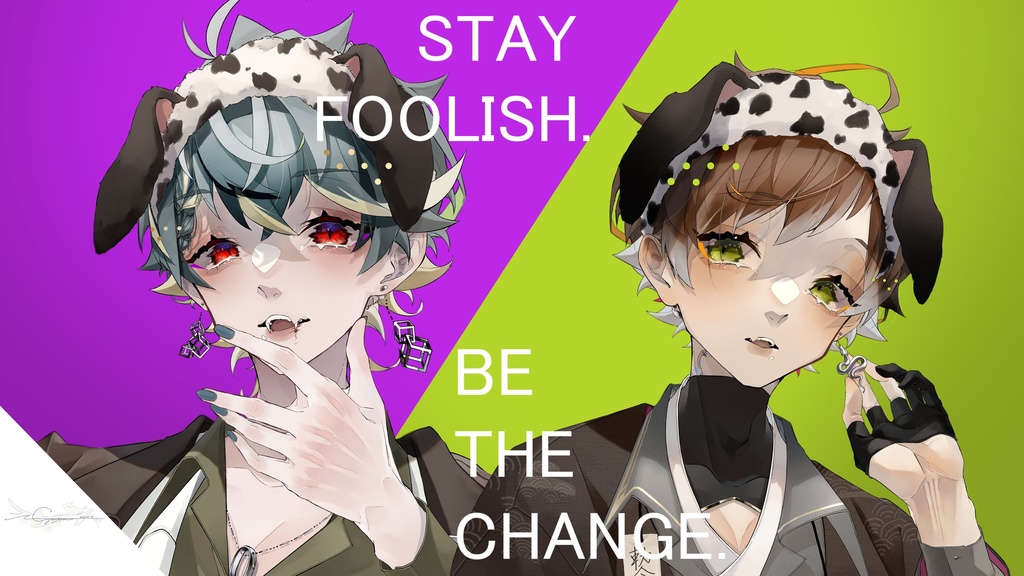 犬歯組缶バッジ