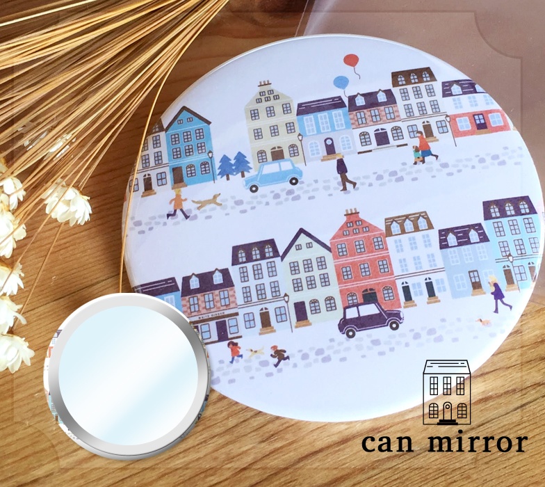 街並み　缶ミラー