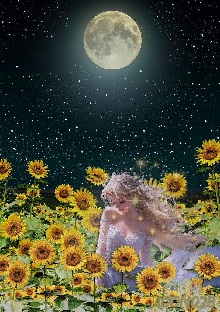 月夜に咲く夢　1414×2000