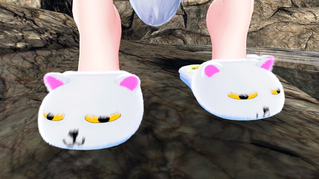 惰眠族のヨカ　　テクスチャー塗り替え(爪　スリッパ　アイマスク)