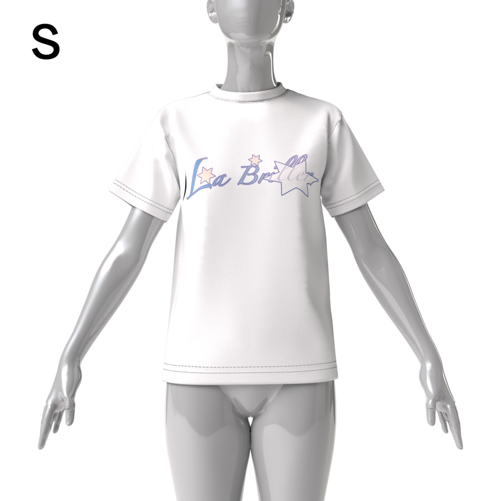 La Briller ビッグシルエットTシャツ(白)