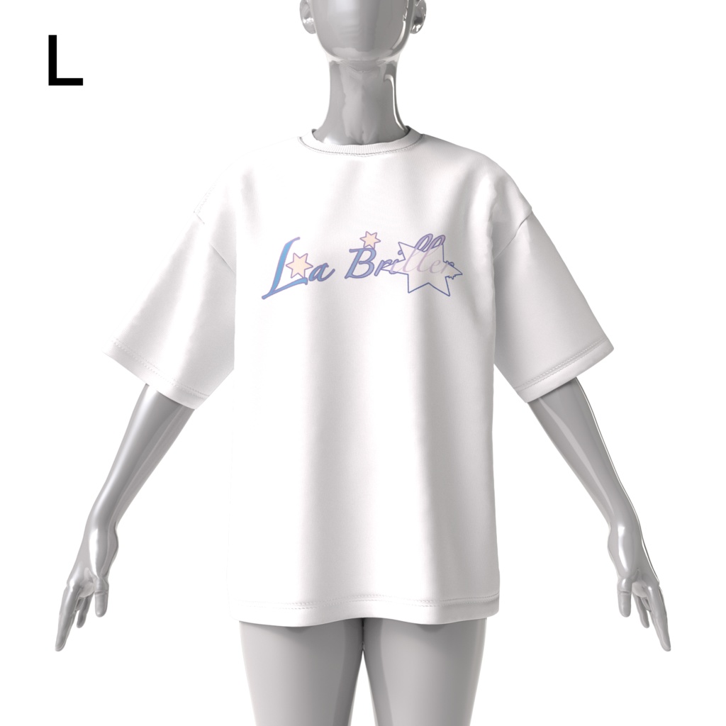 La Briller ビッグシルエットTシャツ(白)