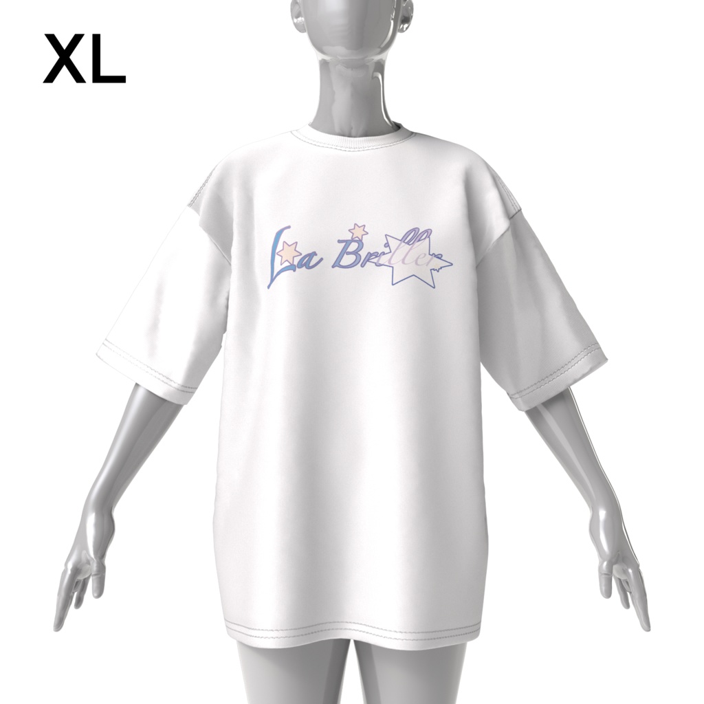 La Briller ビッグシルエットTシャツ(白)