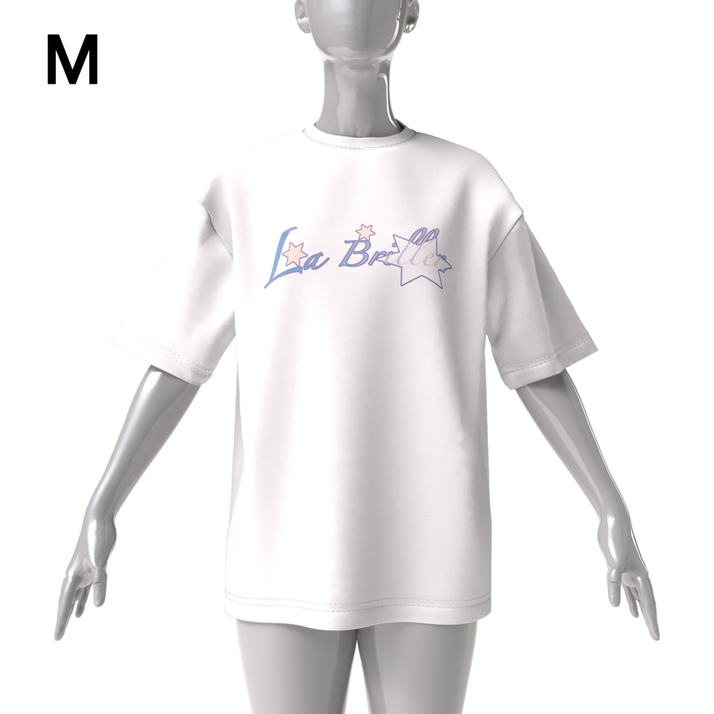 La Briller ビッグシルエットTシャツ(白)