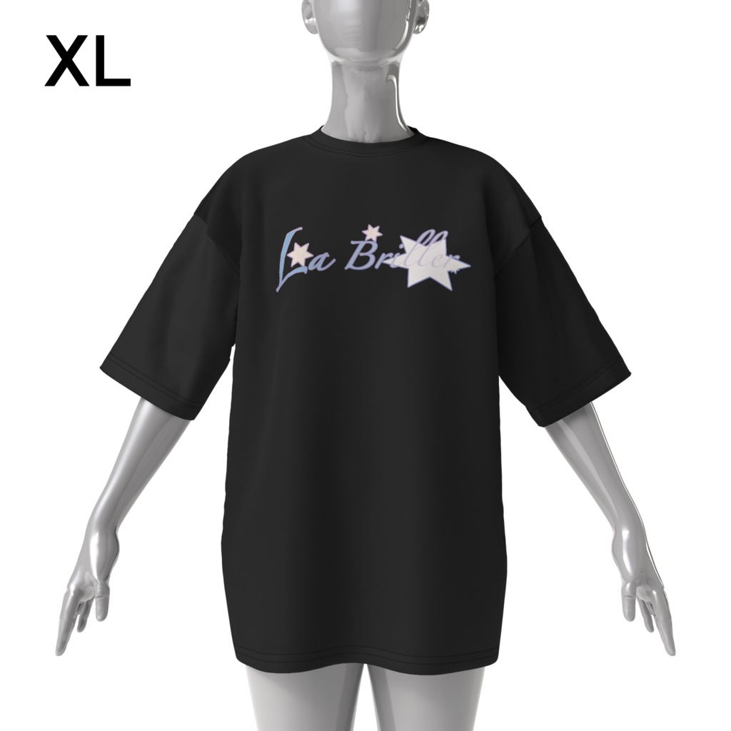 La Briller ビッグシルエットTシャツ(黒)