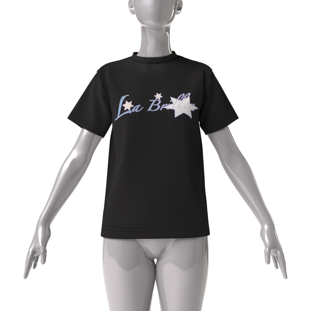 La Briller ビッグシルエットTシャツ(黒)