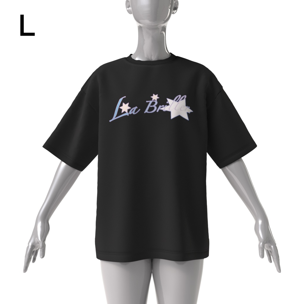 La Briller ビッグシルエットTシャツ(黒)