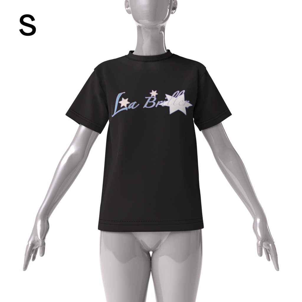 La Briller ビッグシルエットTシャツ(黒)