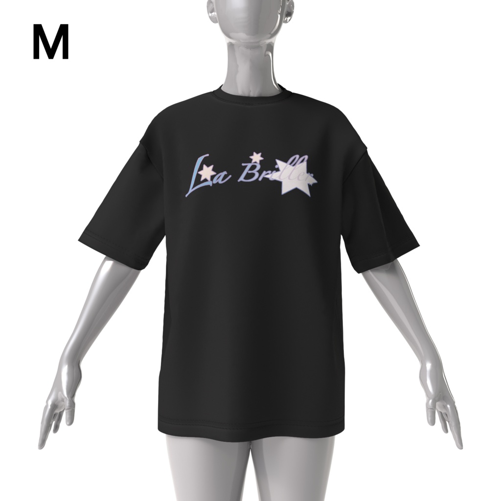 La Briller ビッグシルエットTシャツ(黒)