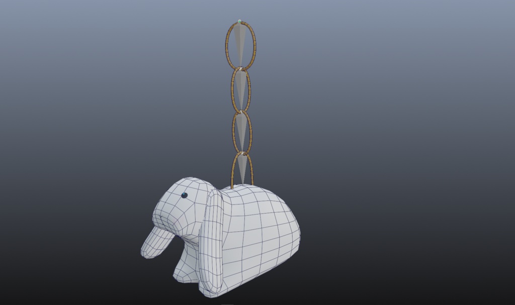 注意:レガシー仕様【VRChat・アクセサリー】3Dモデル「たれみみうさちゃんアクセサリー」(イヤリング想定)