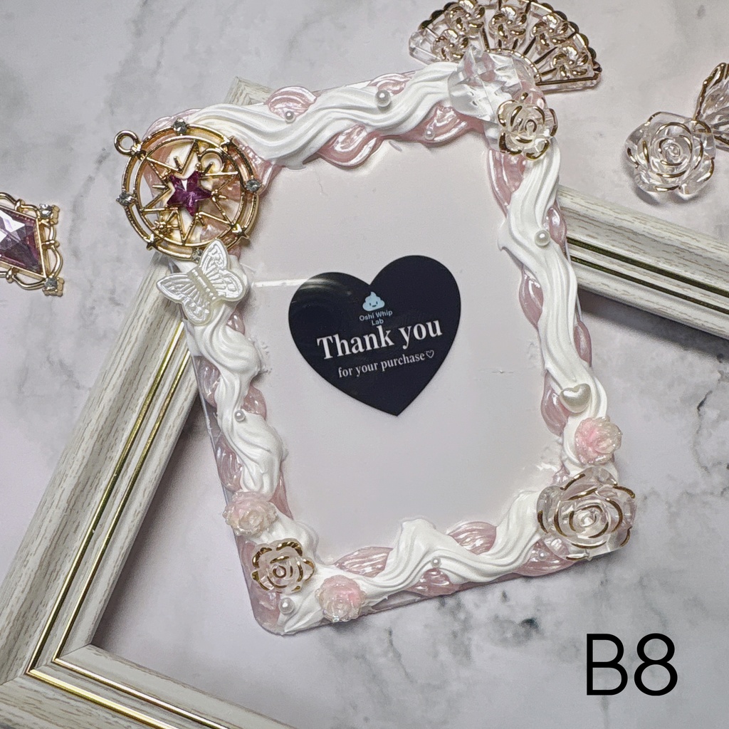 【B8】ピンクローズ×ホワイト ホイップデコ