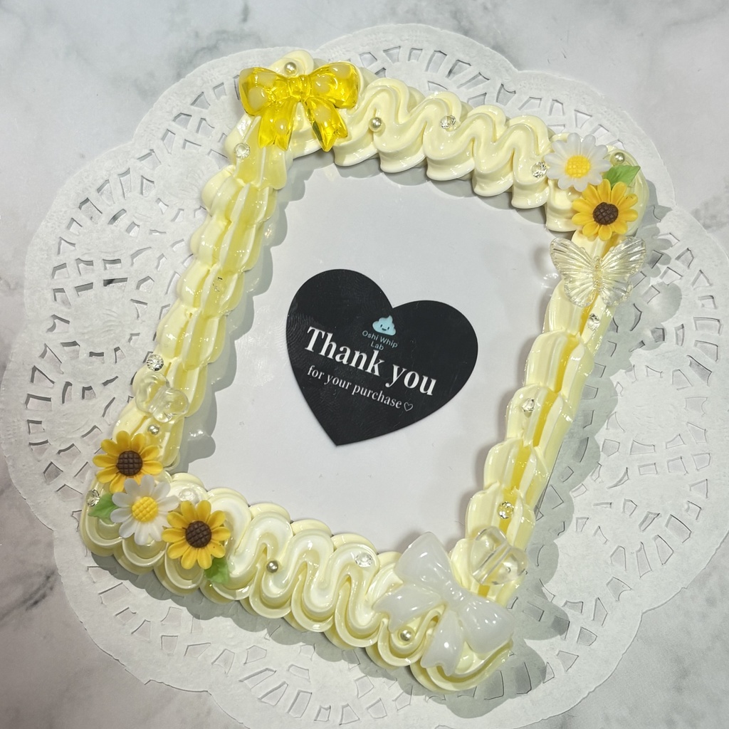 ホイップデコ 黄色×白  硬質ケース B8 推し活