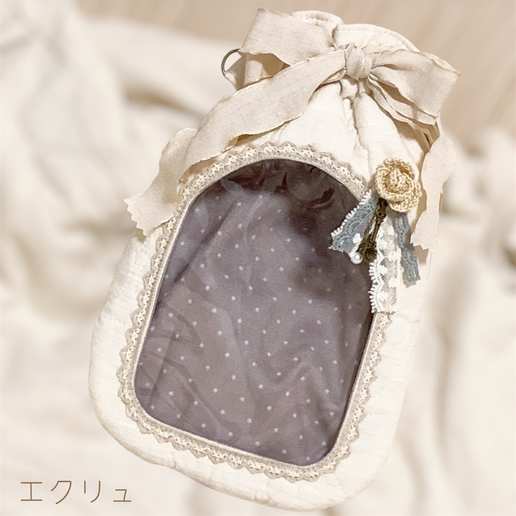 ラッピング巾着ポーチ🎀 無属性ぬいぐるみ10cm向け
